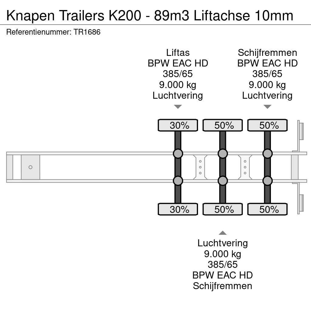 Knapen Trailers K200 - 89m3 Liftachse 10mm Walking floor semitrailers