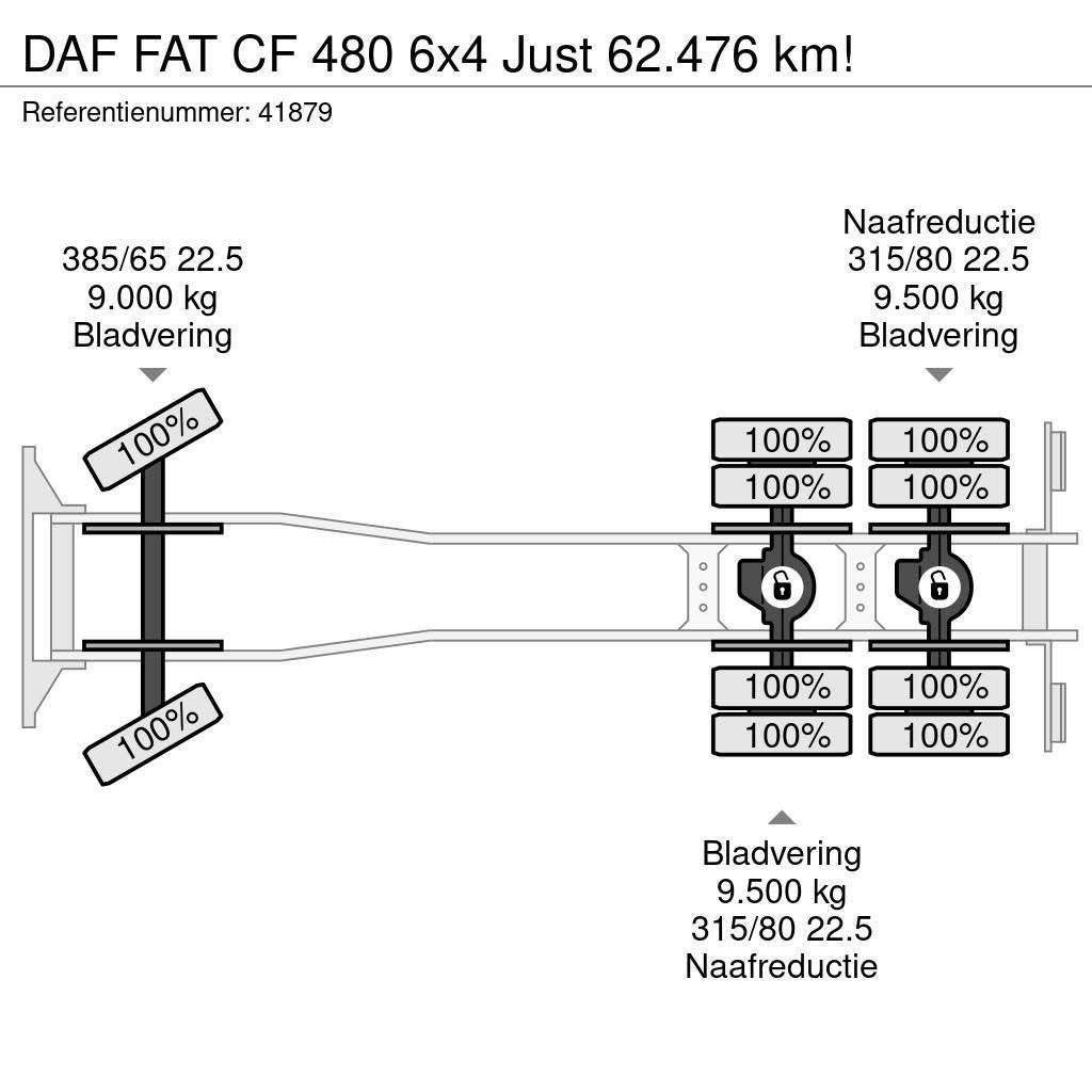 DAF FAT CF 480 6x4 Just 62.476 km! Lastväxlare/Krokbilar