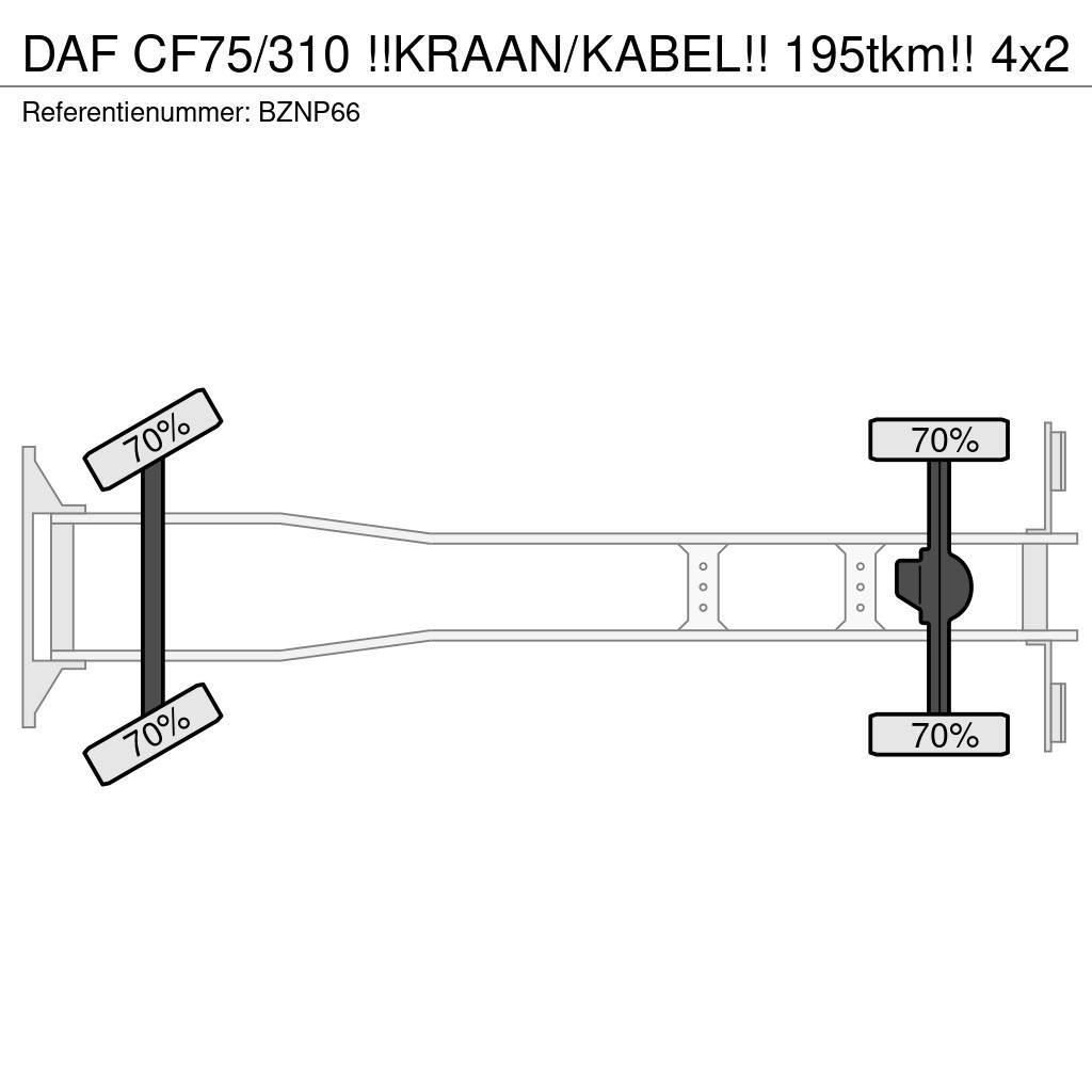 DAF CF75/310 !!KRAAN/KABEL!! 195tkm!! Lastväxlare/Krokbilar