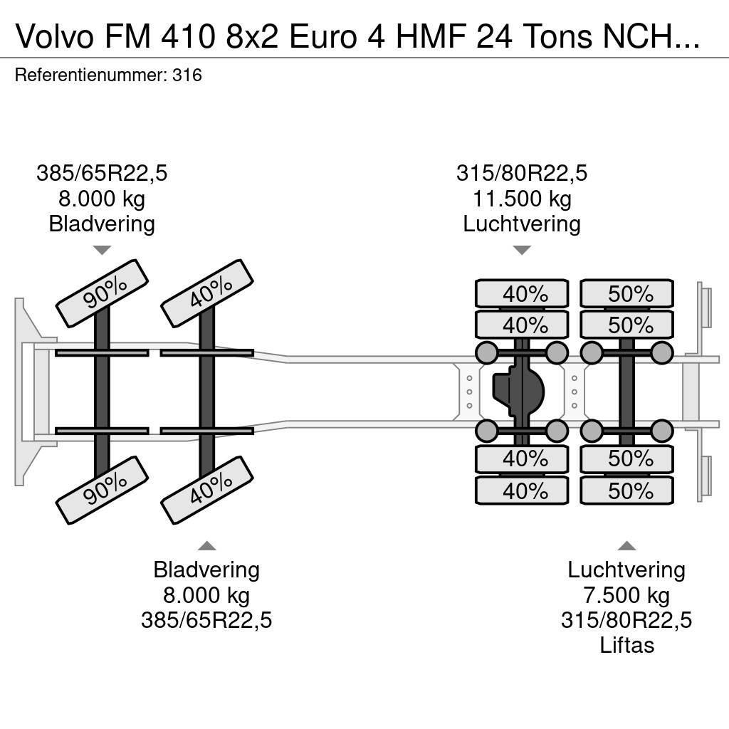 Volvo FM 410 8x2 Euro 4 HMF 24 Tons NCH Cable System! Lastväxlare/Krokbilar