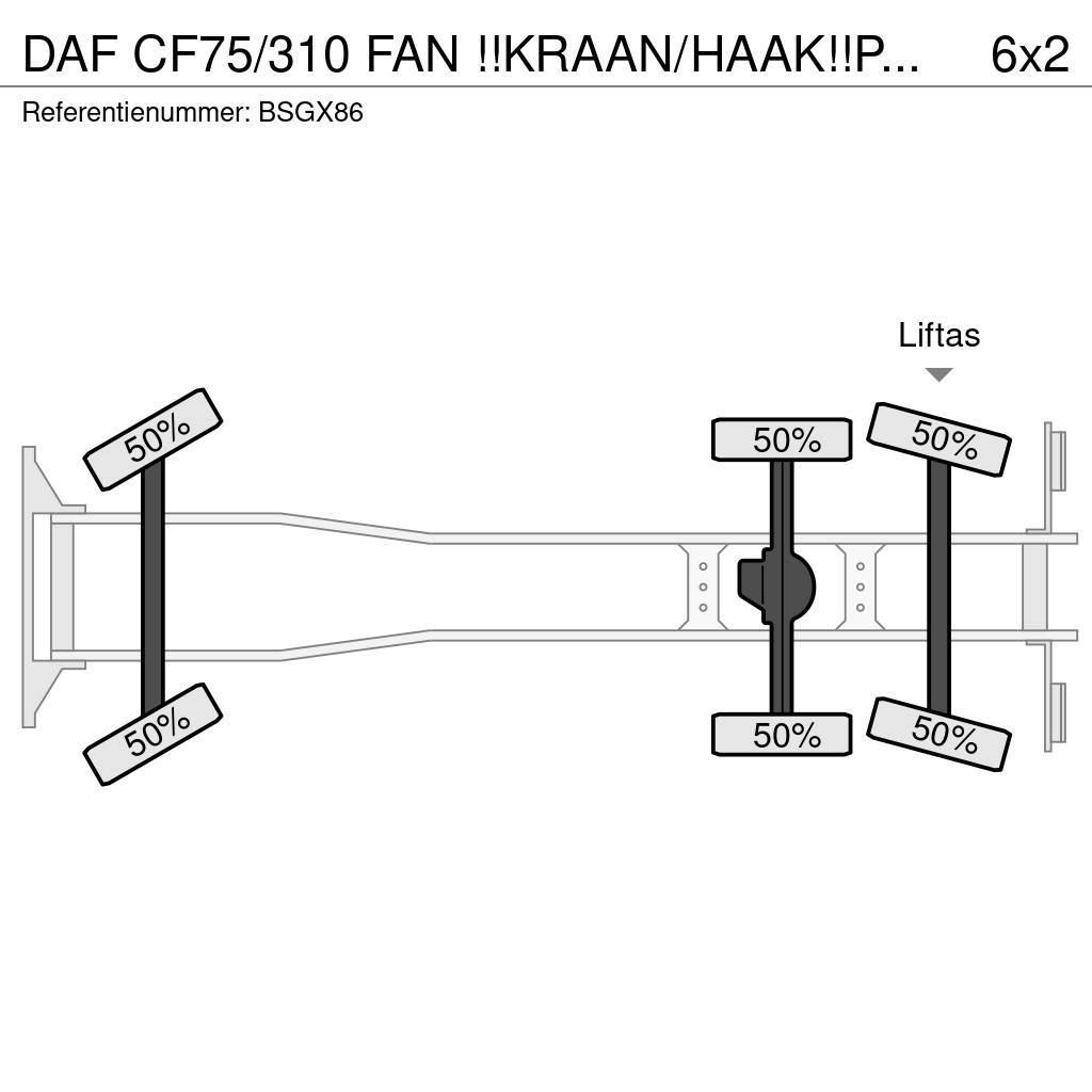 DAF CF75/310 FAN !!KRAAN/HAAK!!PERSCONTAINER!!HIGH PRE Lastväxlare/Krokbilar