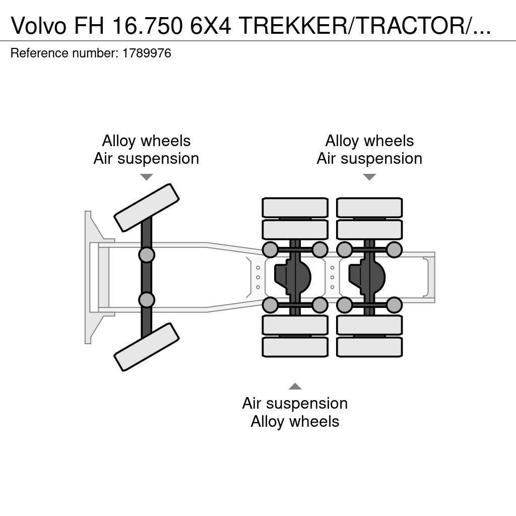 Volvo FH 16.750 6X4 TREKKER/TRACTOR/SZM EURO 6 HYDRAULIC Dragbilar