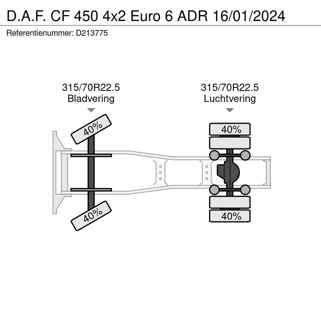 DAF CF 450 4x2 Euro 6 ADR 16/01/2024 Dragbilar