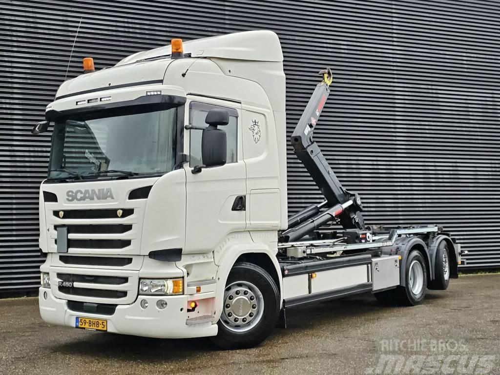 Scania R450 6x2*4 / EURO 6 / HOOKLIFT / ABROLKIPPER Lastväxlare/Krokbilar