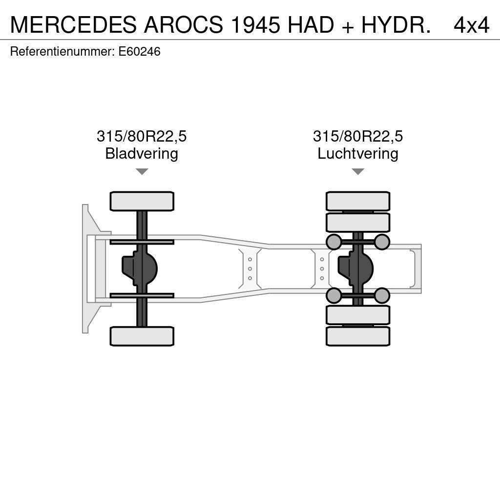 Mercedes-Benz AROCS 1945 HAD + HYDR. Dragbilar