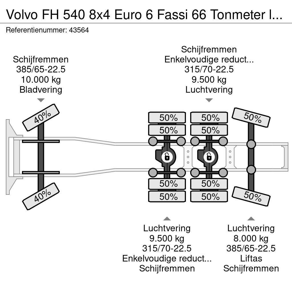Volvo FH 540 8x4 Euro 6 Fassi 66 Tonmeter laadkraan + Fl Dragbilar