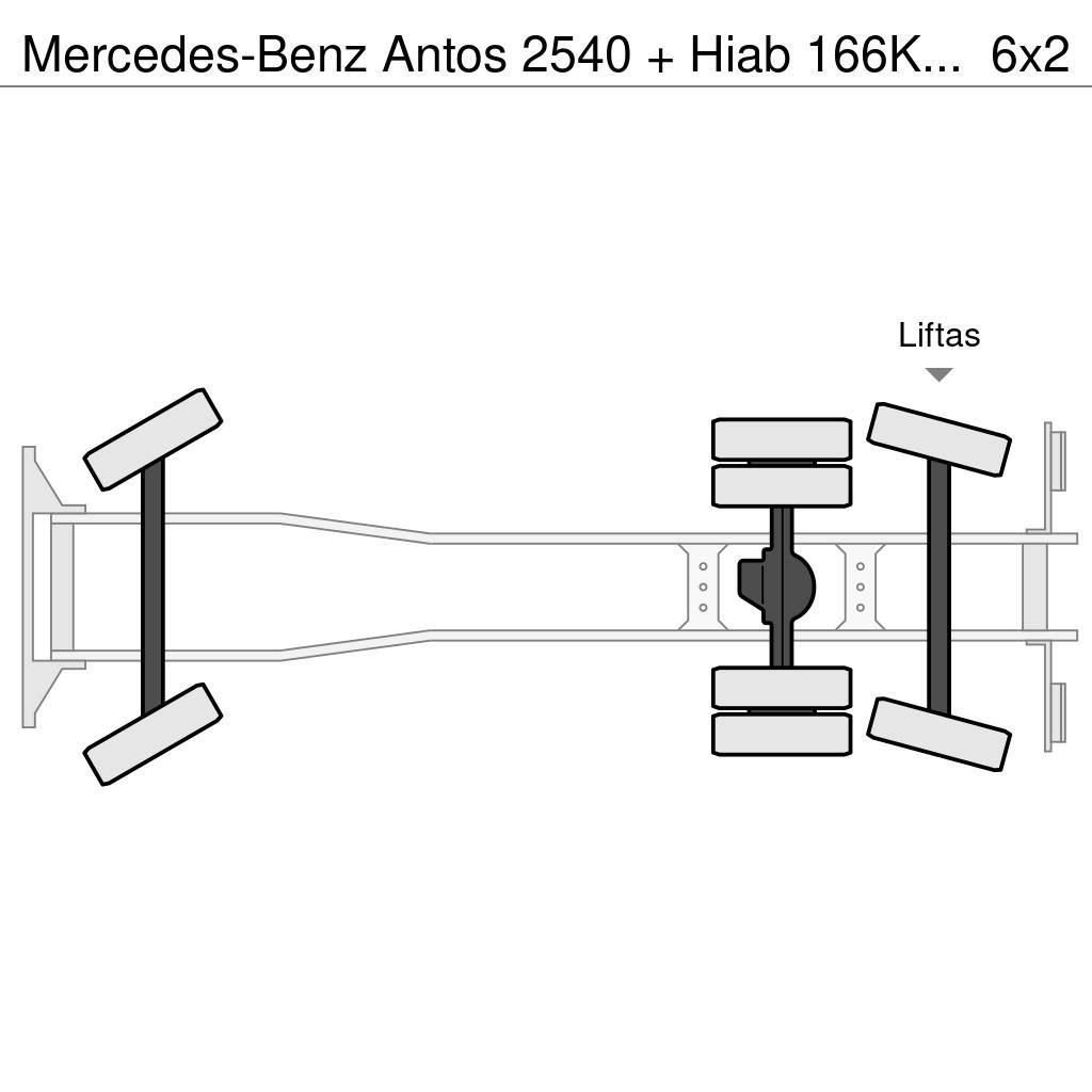 Mercedes-Benz Antos 2540 + Hiab 166K Pro Allterrängkranar