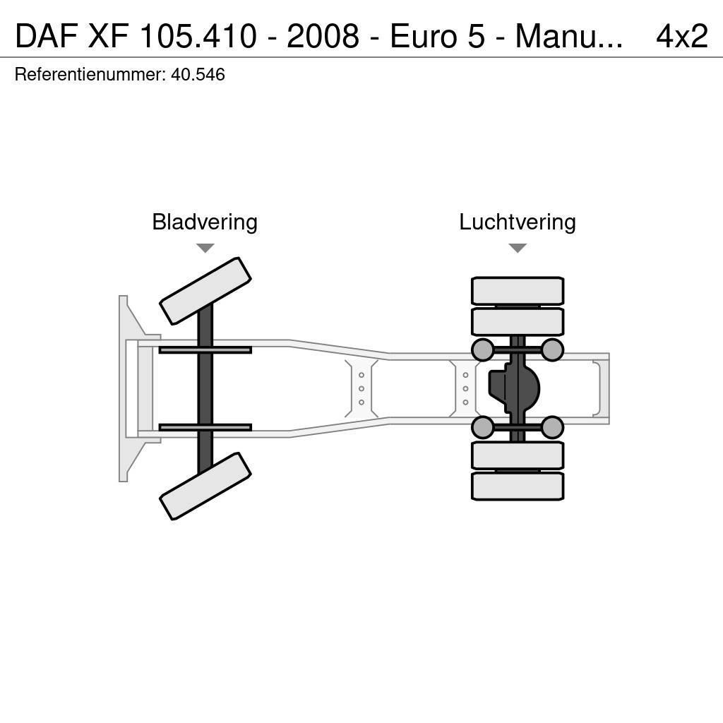 DAF XF 105.410 - 2008 - Euro 5 - Manual ZF - Retarder Dragbilar