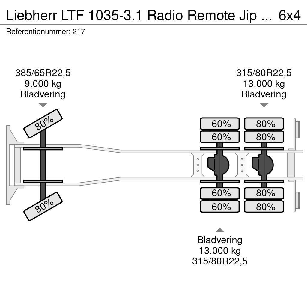 Liebherr LTF 1035-3.1 Radio Remote Jip Scania P360 6x4 Euro Allterrängkranar