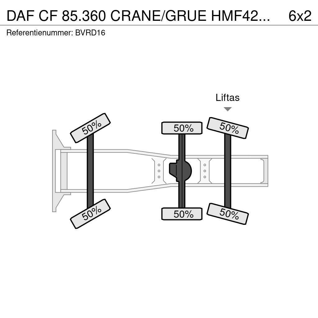 DAF CF 85.360 CRANE/GRUE HMF42TM!! RADIO REMOTE!!EURO5 Dragbilar