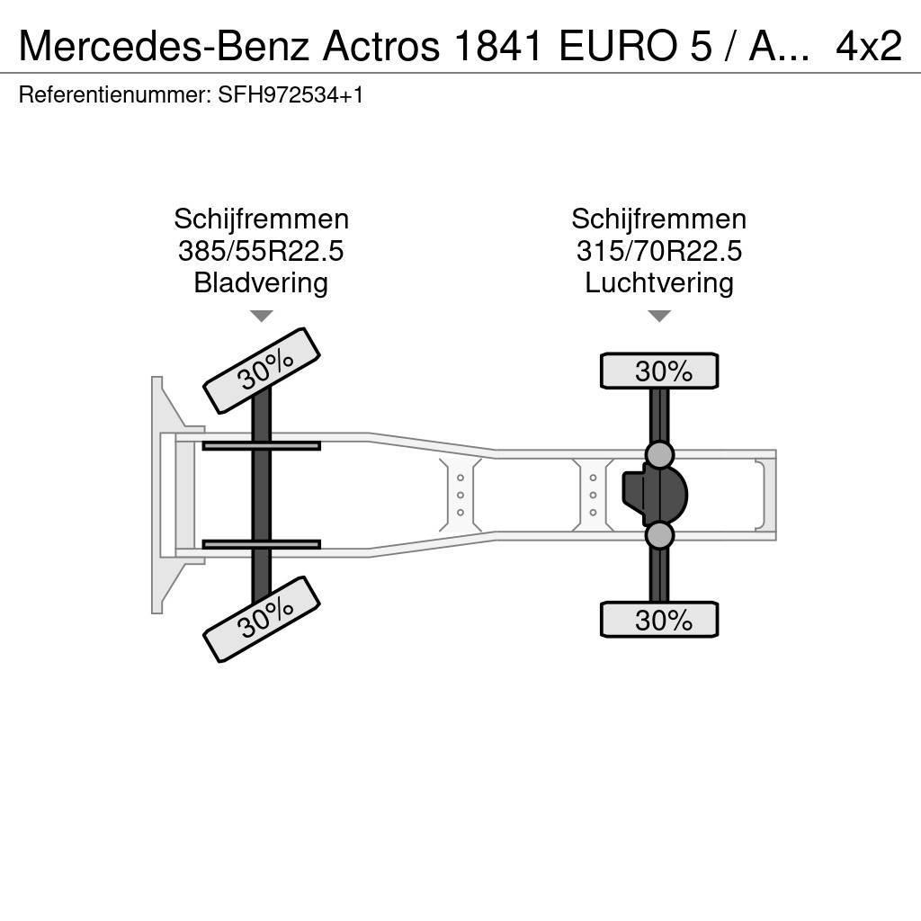Mercedes-Benz Actros 1841 EURO 5 / AIRCO / RETARDER Dragbilar