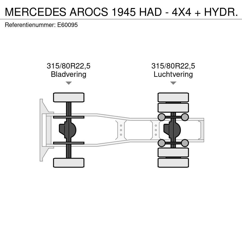 Mercedes-Benz AROCS 1945 HAD - 4X4 + HYDR. Dragbilar