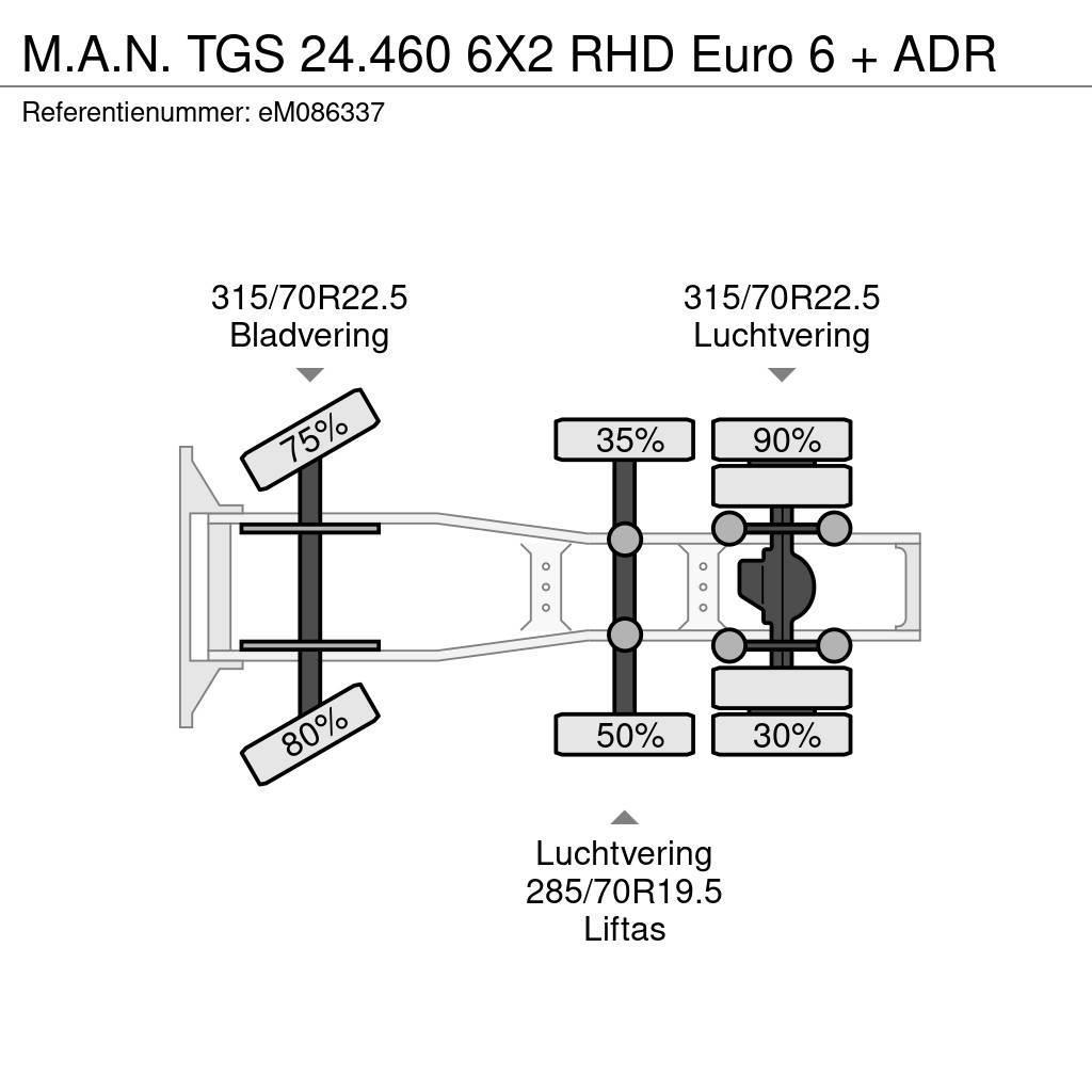 MAN TGS 24.460 6X2 RHD Euro 6 + ADR Dragbilar