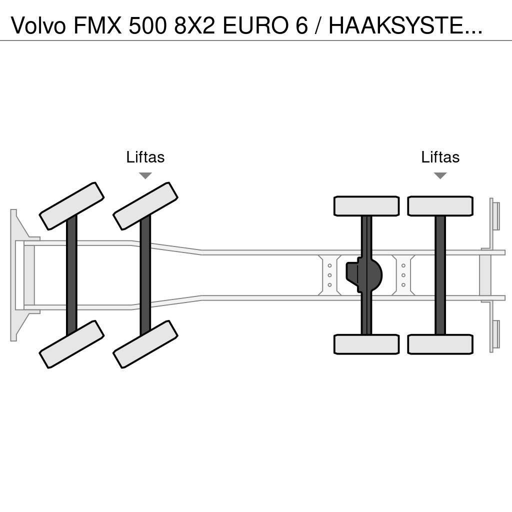 Volvo FMX 500 8X2 EURO 6 / HAAKSYSTEEM / PERFECT CONDITI Lastväxlare/Krokbilar