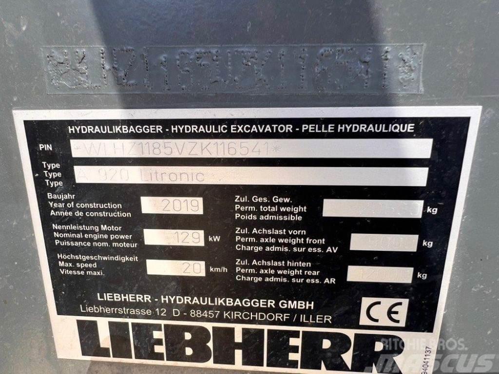 Liebherr A 920 Litronic Hjulgrävare