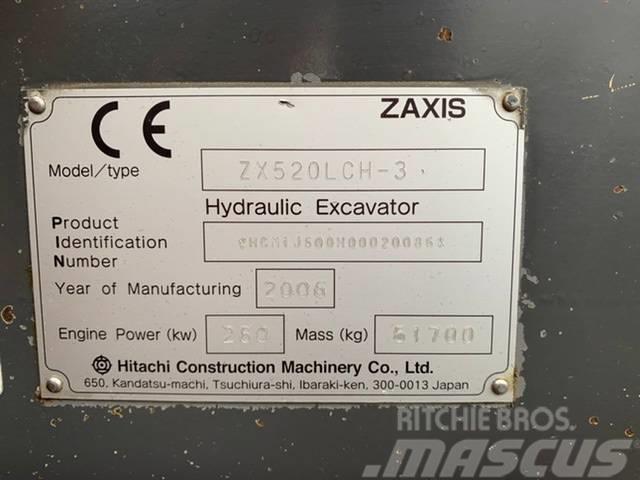 Hitachi ZX520LCH-3, low hours Bandgrävare