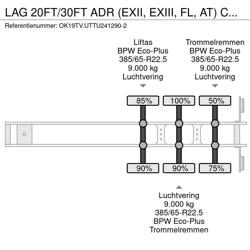 LAG 20FT/30FT ADR (EXII, EXIII, FL, AT) CHASSIS + TANK Tanktrailer