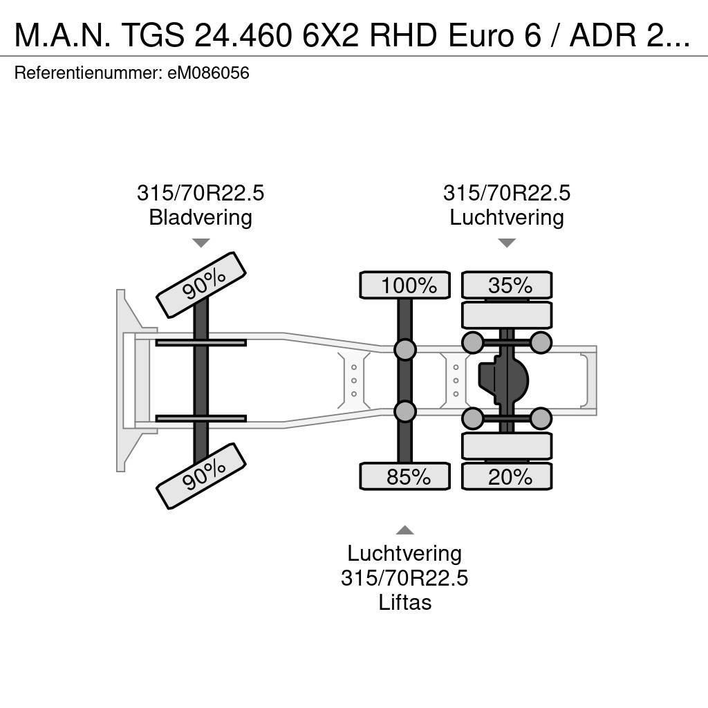 MAN TGS 24.460 6X2 RHD Euro 6 / ADR 25/07/24 Dragbilar