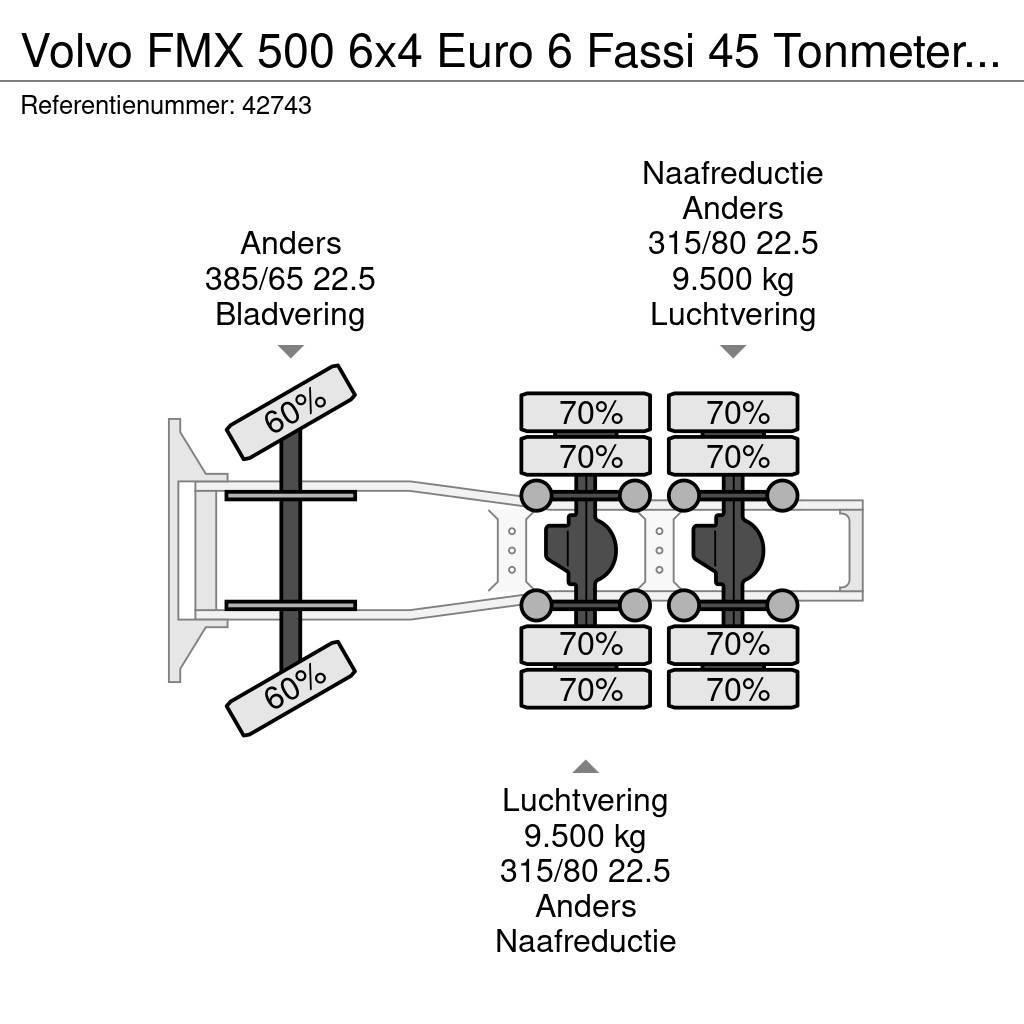 Volvo FMX 500 6x4 Euro 6 Fassi 45 Tonmeter laadkraan Dragbilar