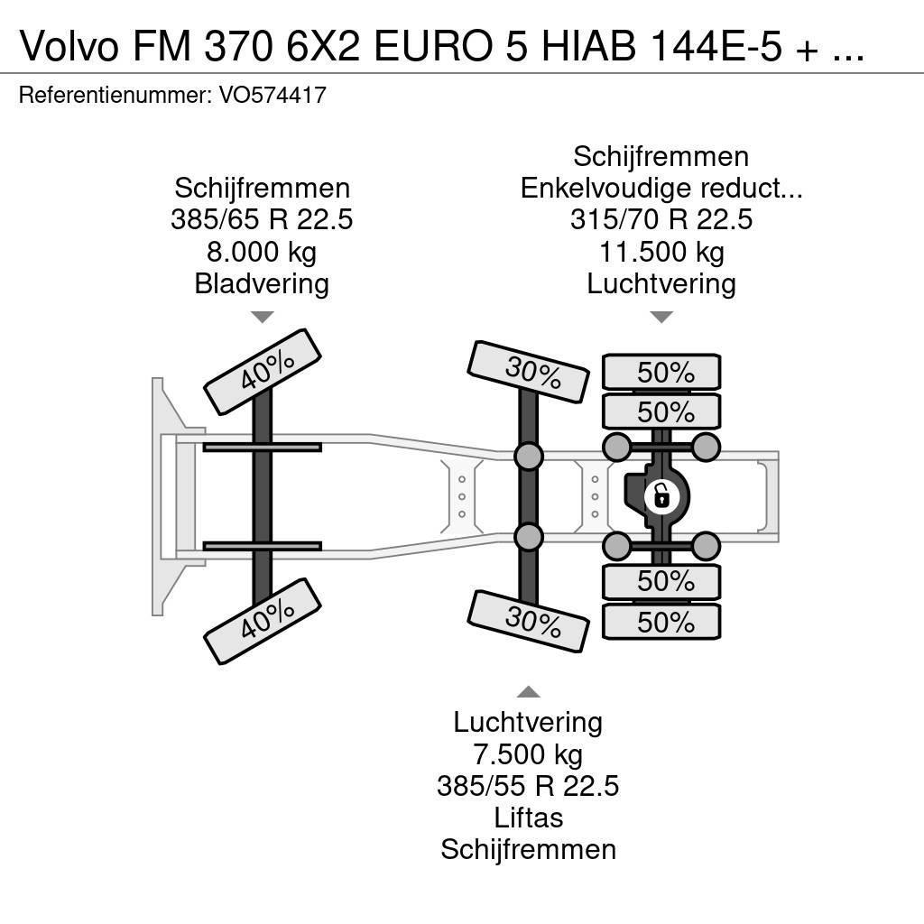 Volvo FM 370 6X2 EURO 5 HIAB 144E-5 + REMOTE Dragbilar