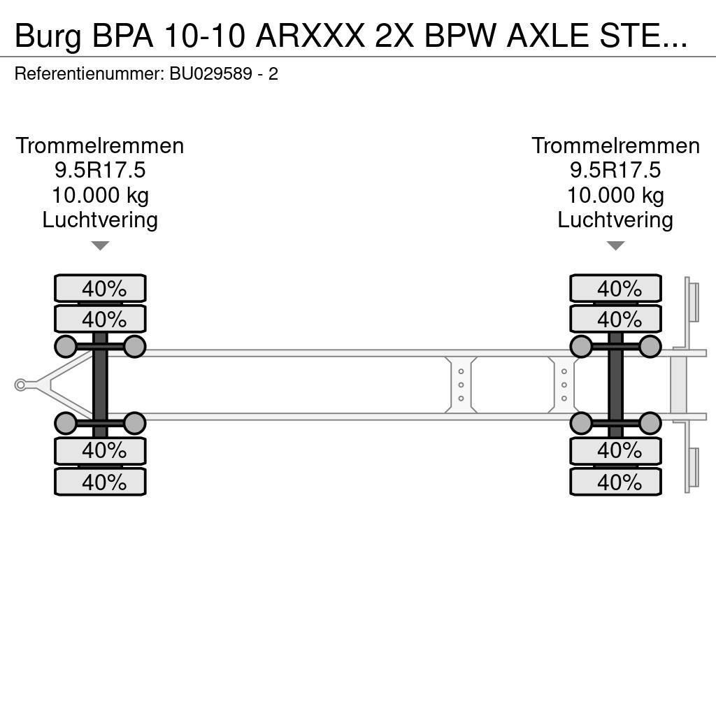 Burg BPA 10-10 ARXXX 2X BPW AXLE STEERING Lastväxlarsläp