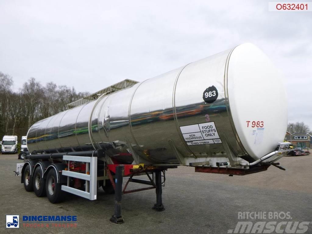  Crane Fruehauf Food tank inox 30 m3 / 1 comp Tanktrailer