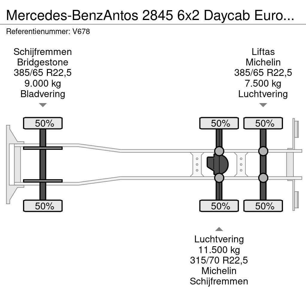 Mercedes-Benz Antos 2845 6x2 Daycab Euro6 - Haakarm 21T - Lift-A Lastväxlare/Krokbilar