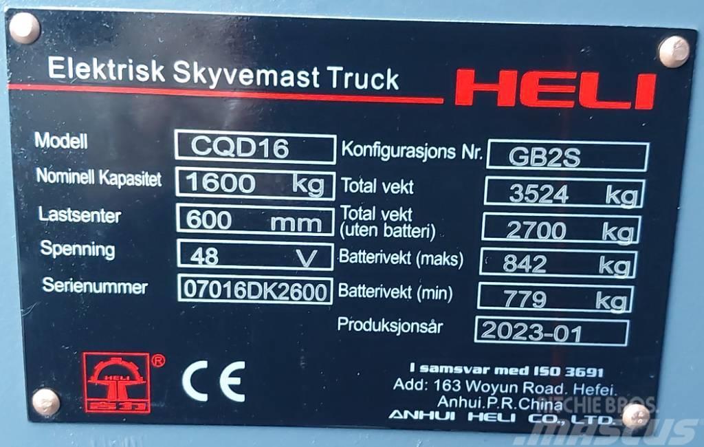 Heli 1,6 tonns skyvemast - 5,4 m LH (PÅ LAGER) Skjutstativtruck