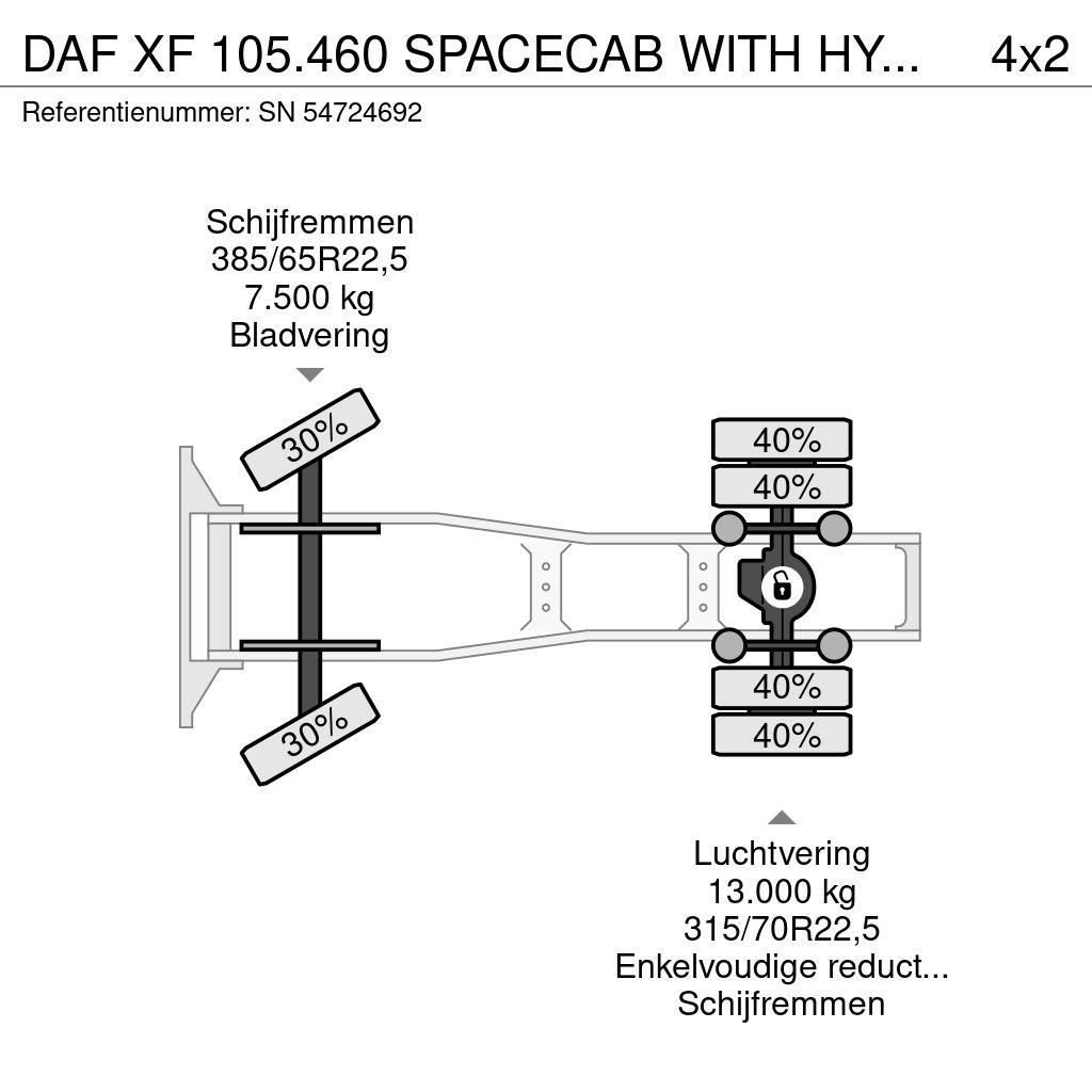 DAF XF 105.460 SPACECAB WITH HYDRAULIC KIT (ZF16 MANUA Dragbilar