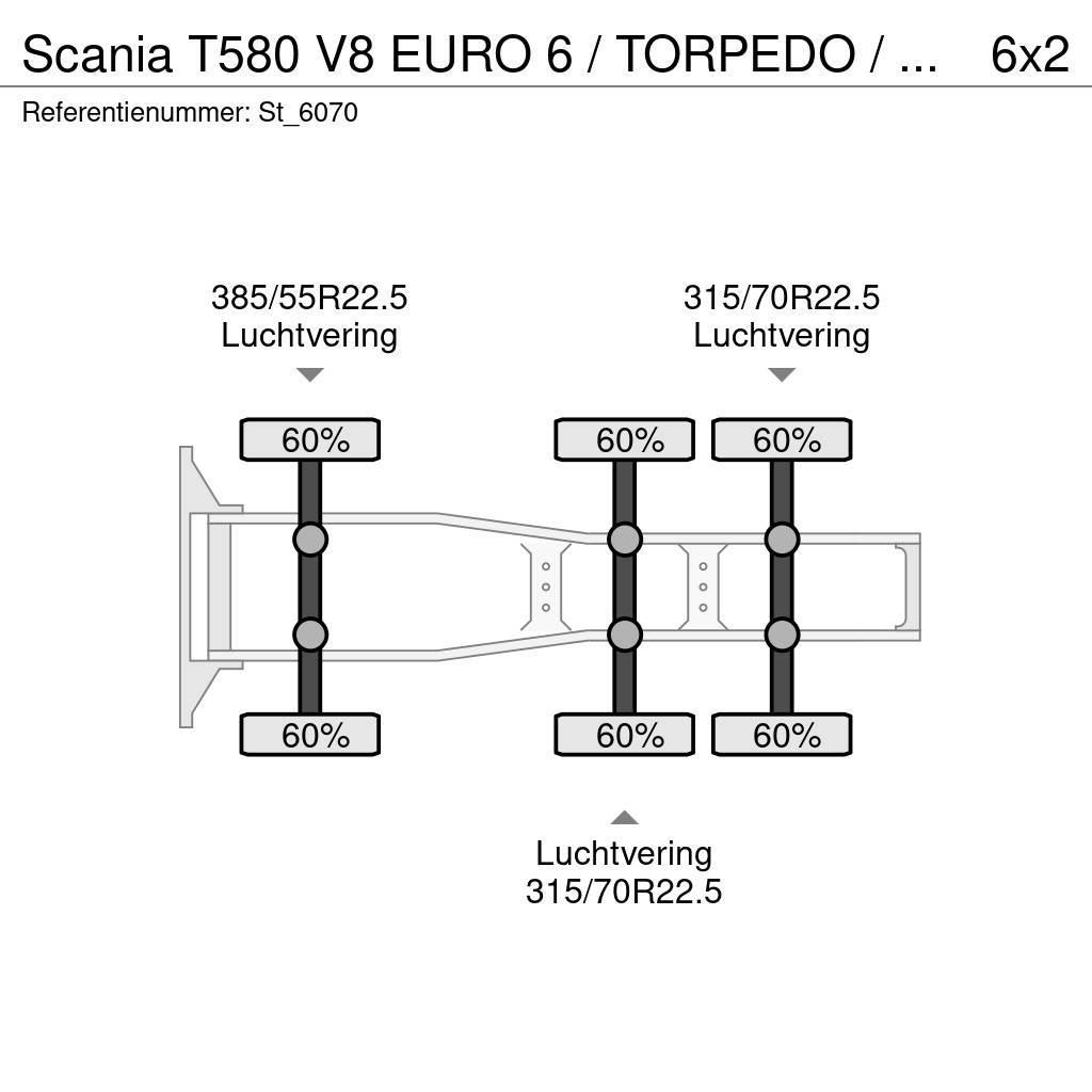 Scania T580 V8 EURO 6 / TORPEDO / HAUBER / SHOW TRUCK Dragbilar