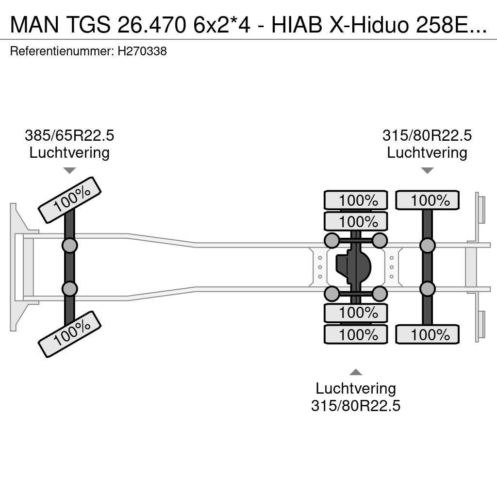 MAN TGS 26.470 6x2*4 - HIAB X-Hiduo 258E-7 Crane/Grua/ Allterrängkranar