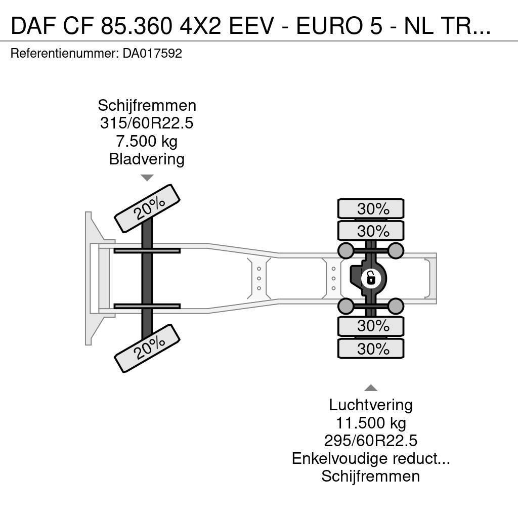 DAF CF 85.360 4X2 EEV - EURO 5 - NL TRUCK - MEGA - 736 Dragbilar