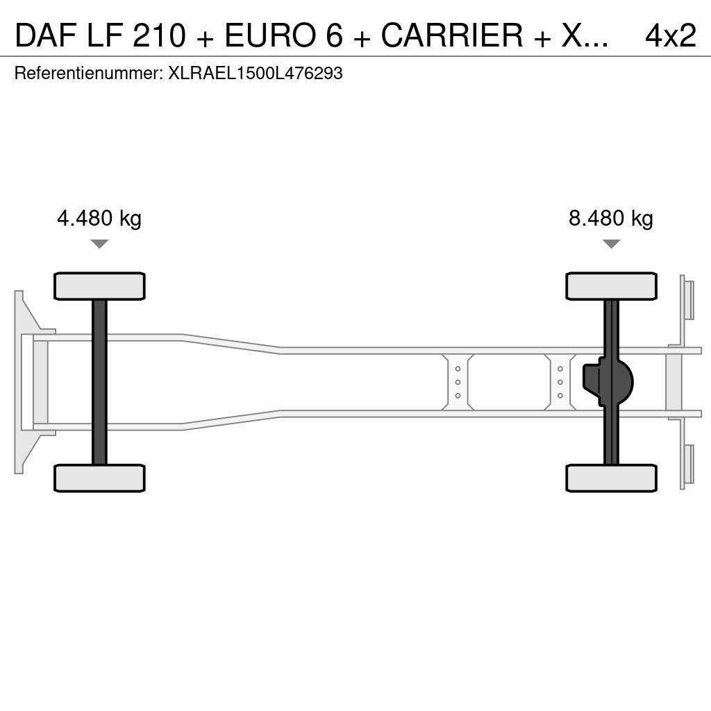 DAF LF 210 + EURO 6 + CARRIER + XARIOS 600 MT + NL apk Skåpbilar Kyl/Frys/Värme