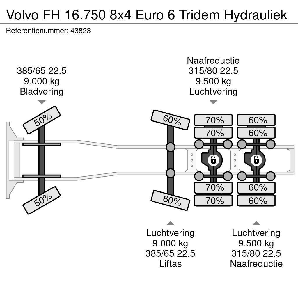 Volvo FH 16.750 8x4 Euro 6 Tridem Hydrauliek Dragbilar