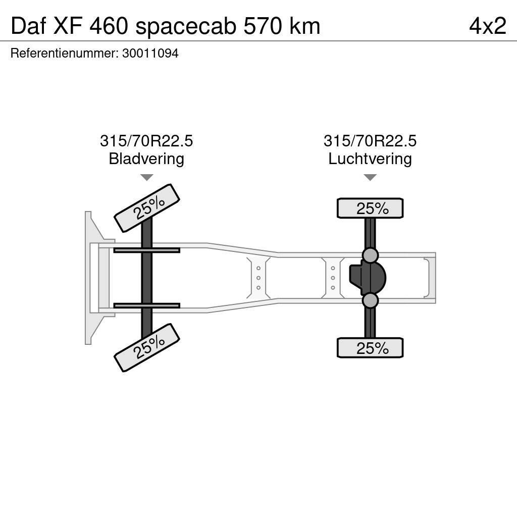 DAF XF 460 spacecab 570 km Dragbilar