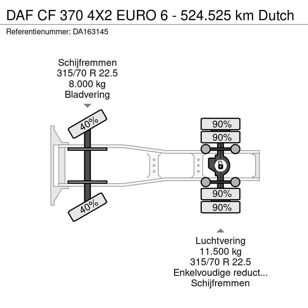 DAF CF 370 4X2 EURO 6 - 524.525 km Dutch Dragbilar