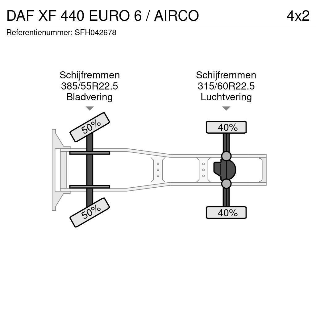 DAF XF 440 EURO 6 / AIRCO Dragbilar