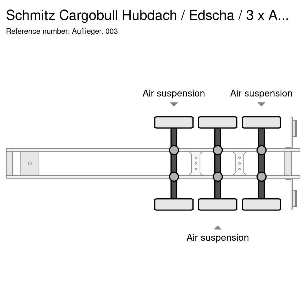 Schmitz Cargobull Hubdach / Edscha / 3 x Achsen Kapelltrailer