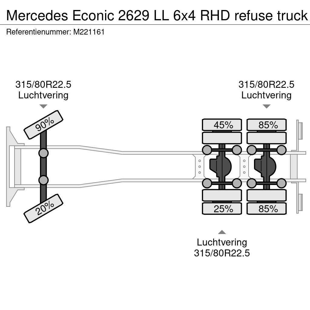 Mercedes-Benz Econic 2629 LL 6x4 RHD refuse truck Sopbilar