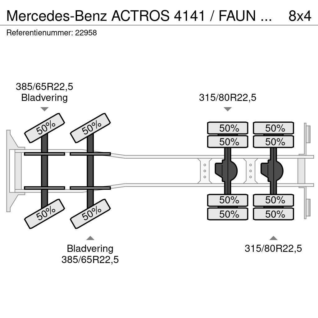 Mercedes-Benz ACTROS 4141 / FAUN HK60 MOBILE CRANE WITH JIB Allterrängkranar