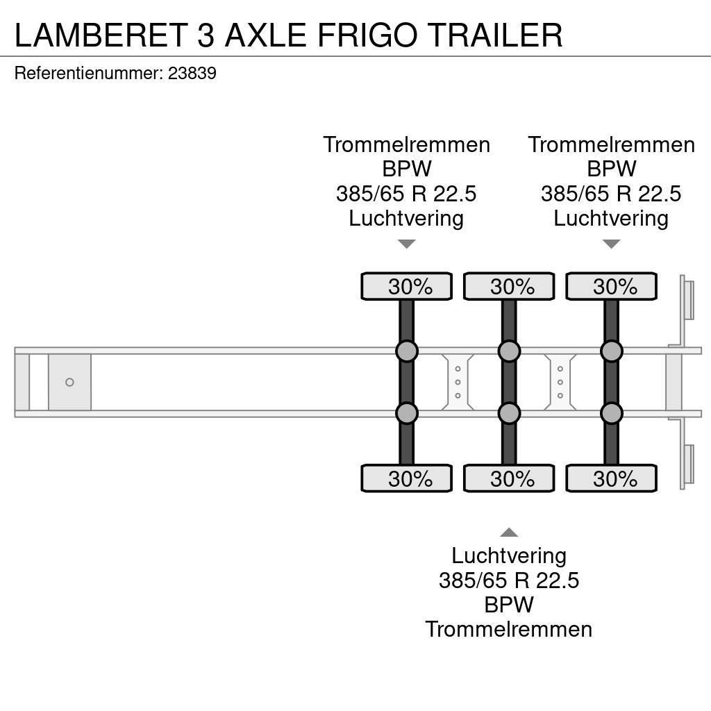 Lamberet 3 AXLE FRIGO TRAILER Skåptrailer Kyl/Frys/Värme