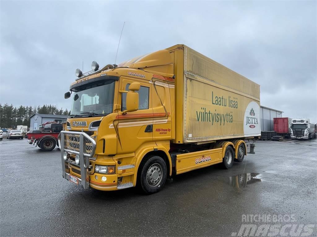 Scania R-500 6x2-4500, 7,7m tasonostolaite + Lokinsiipi Växelflak-/Containerbilar