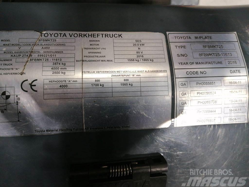 Toyota 8FBMKT25 Elmotviktstruckar