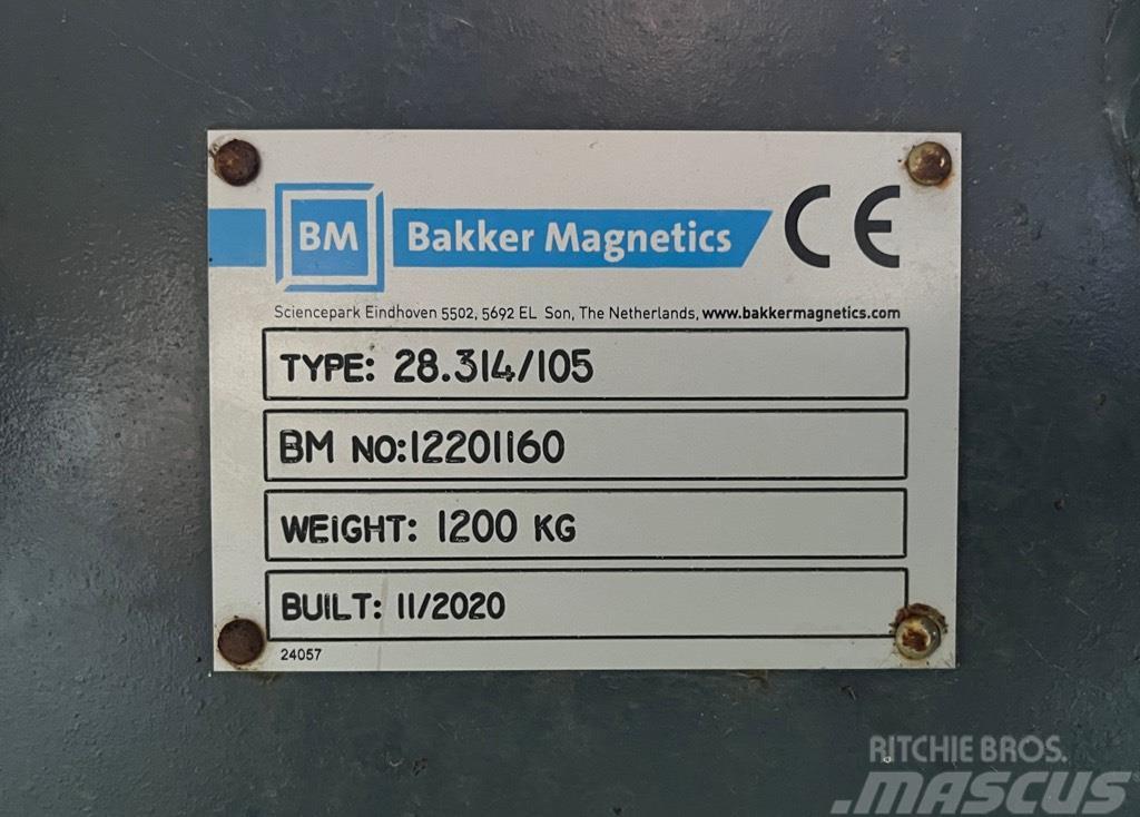 Bakker Magnetics 28.314/105 Overband Separator Bovenbandmagneet Sorteringsutrustning för sopor
