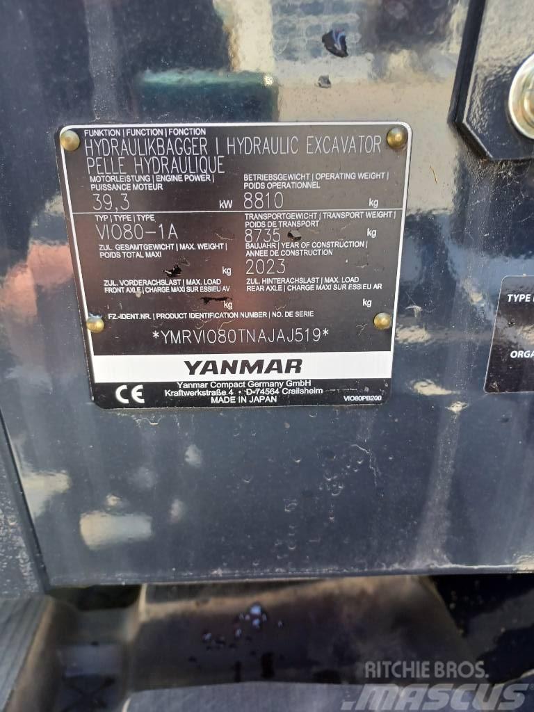 Yanmar Vio 80-2PB Minigrävare < 7t
