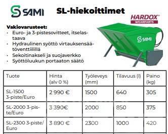 Sami SL 1500 3P/Euro Sand- och saltspridare