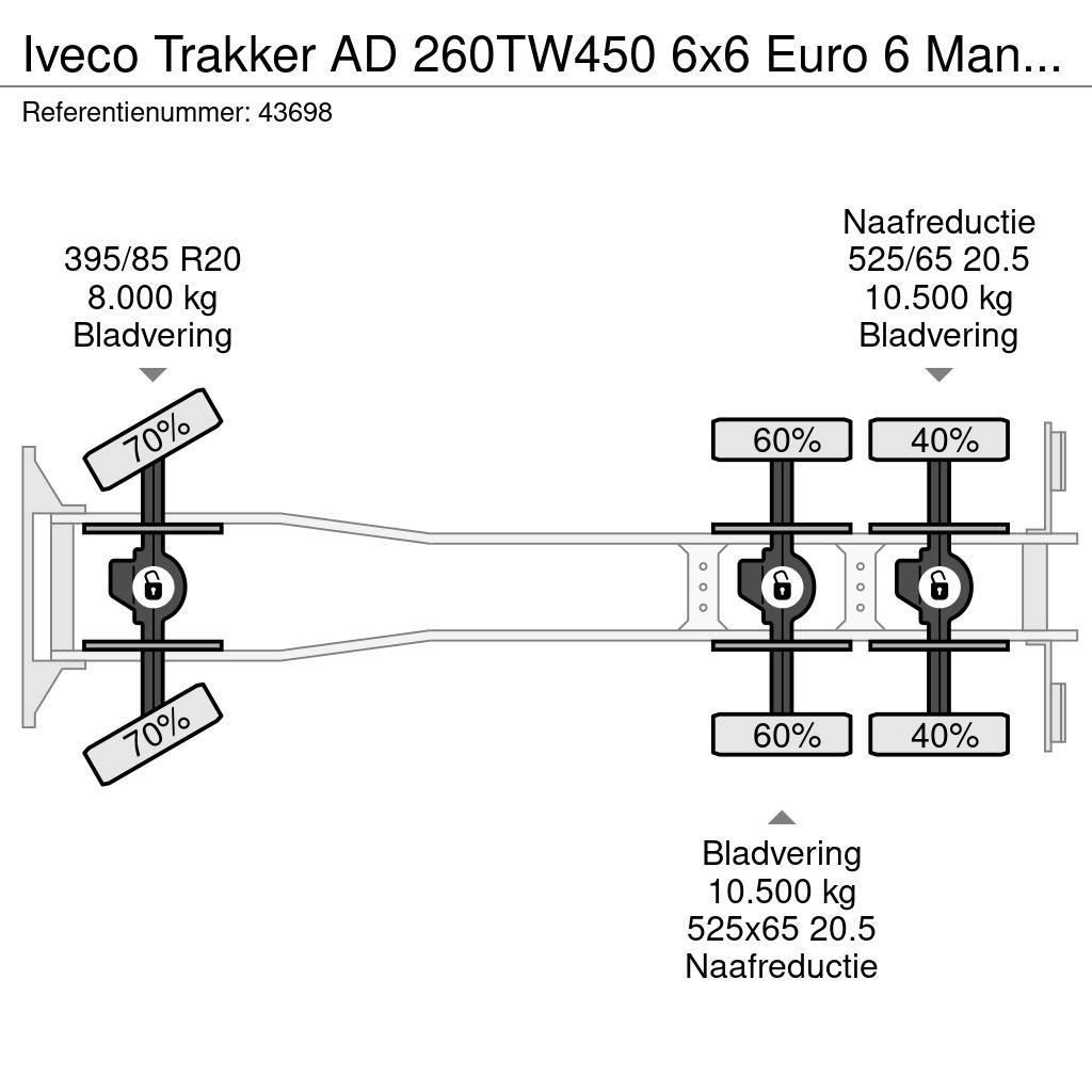 Iveco Trakker AD 260TW450 6x6 Euro 6 Manual Full steel J Tippbilar