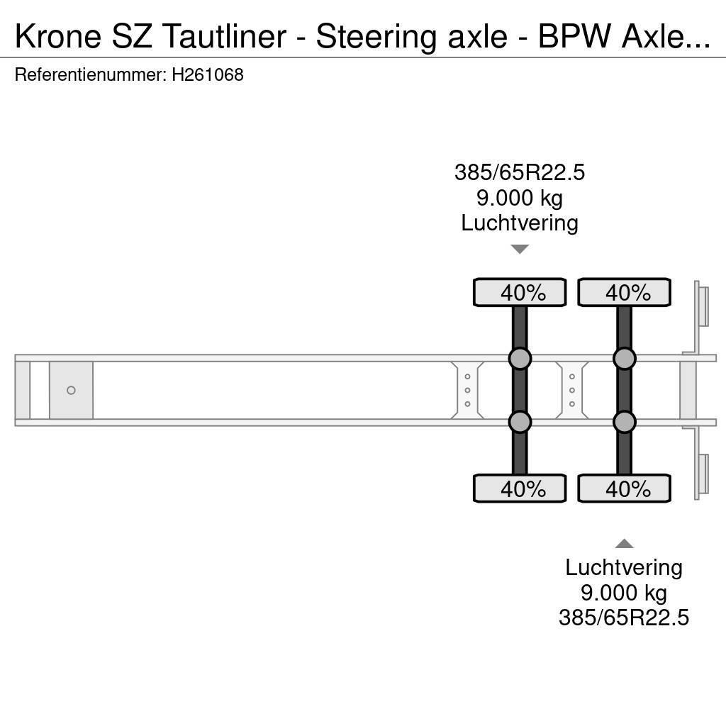 Krone SZ Tautliner - Steering axle - BPW Axle - Sliding Kapelltrailer