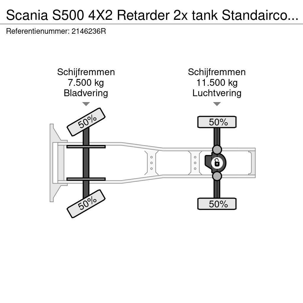Scania S500 4X2 Retarder 2x tank Standairco LED German tr Dragbilar