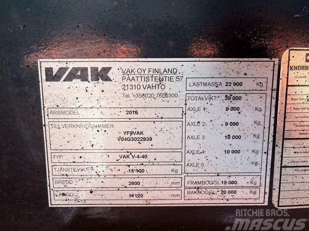 VAK V-4-40 VECTOR 1950 / BOX L=10804 mm Skåpsläp Kyl/fry/Värme